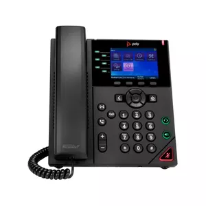 POLY VVX 350 IP phone Black 6 lines LED