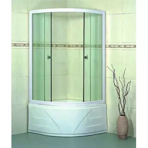 Shower cabin Baltic Aqua BA-PMD 900x900 mm — corner enclosure, sliding doors, tempered glass