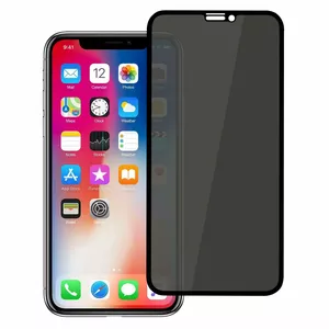 Закалённое стекло с приватным фильтром Riff 5D для Apple iPhone 6/6S/7/8 — чёрное