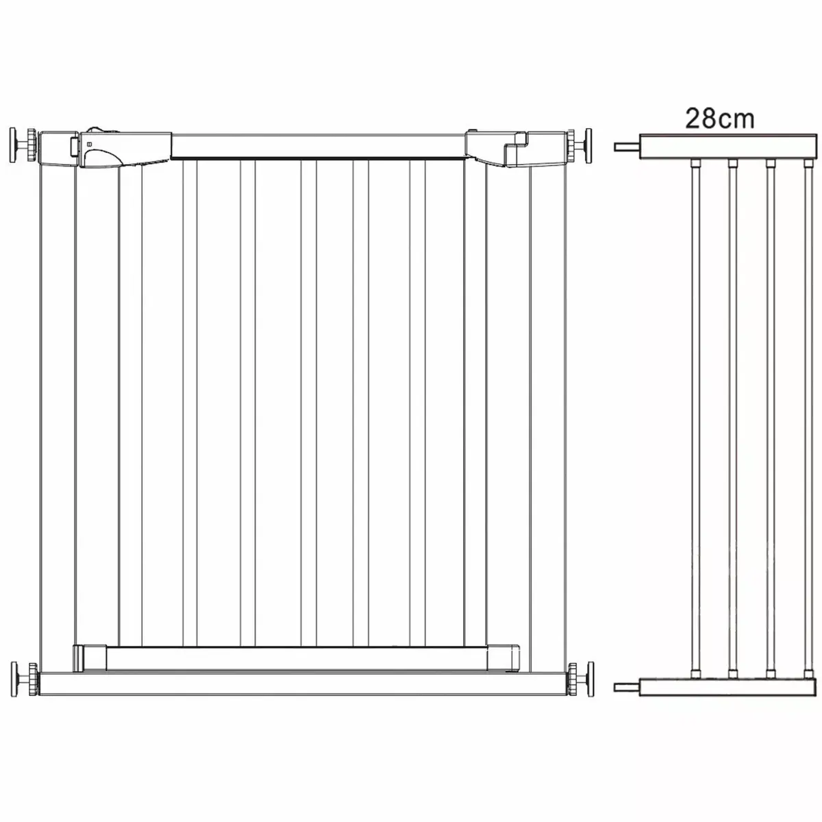 Drošības vārti Springos SG0012C (75–110 cm) Photo 7