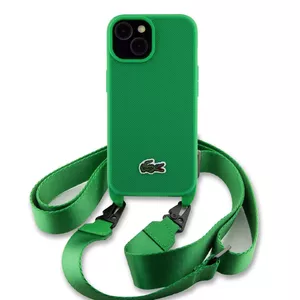 Crossbody case Lacoste LCHCP15SSPVCN Woven Logo for iPhone 15 Green
