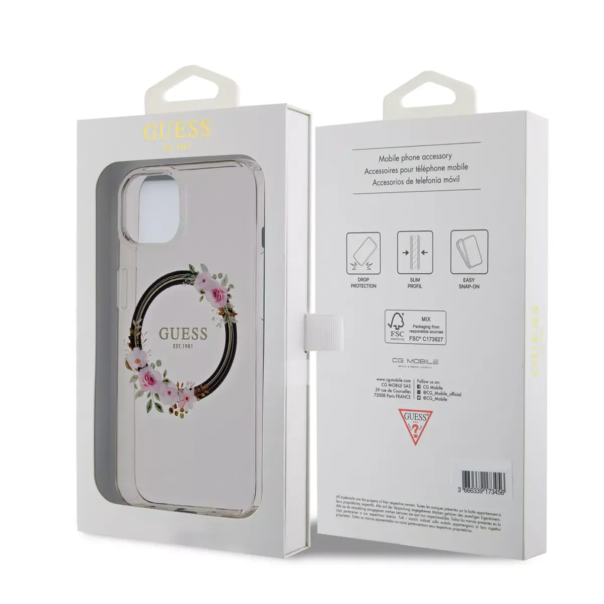 GUESS MagSafe TPU-чехол для iPhone 13 — Flowers Ring Photo 6