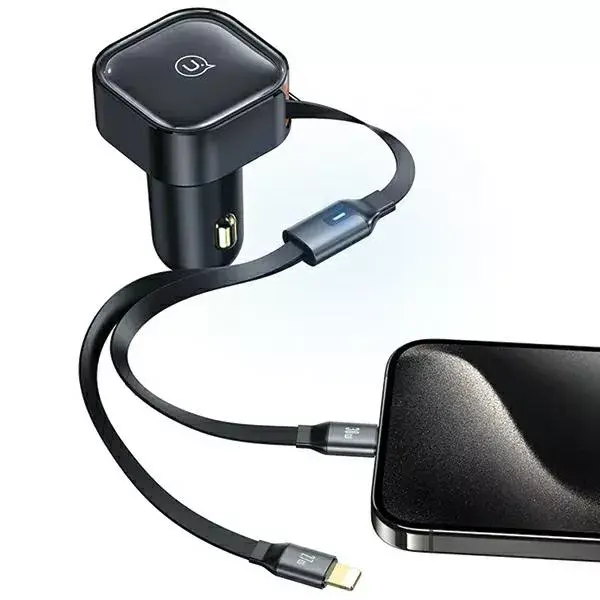 Авто зарядное usams CC2 USB‑C + Lightning PD 30W Photo 10
