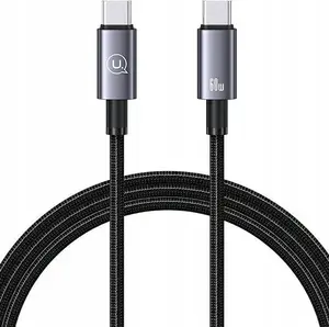 USB-C to USB-C cable usams SJ661USB01 — 60W power delivery, 1.2 m, steel/tarnish finish