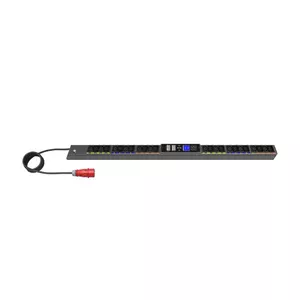 Power distribution unit Eaton EVSWF316A — Switched three-phase PDU, 24 AC outlets (C39, C13), 240/415V, 16A, 3 m cable, 22.5U, Black