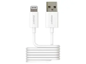 2-Power 2PUC1M02W Mobile Device Charger White USB-A to Lightning Cable 1m
