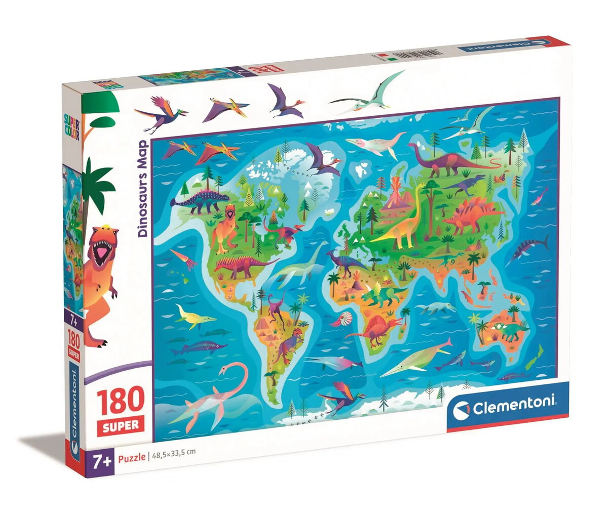 Clementoni Dinosaurs Map 180 detaļu puzle