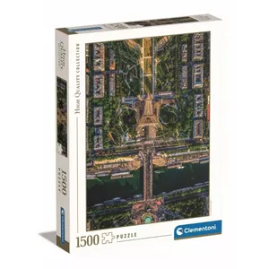 Пазл 1500 элементов Clementoni — Flying Over Paris, детализированная городская сцена