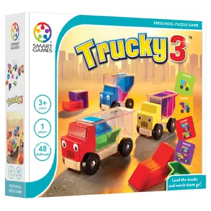 Puzzle board game Smart Games Trucky 3 for ages 3–8, single-player logic toy, multicolour
