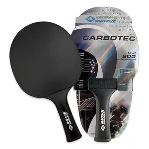 Galda tenisa rakete Donic CarboTec 900 — melna, skolu un atpūtas lietošanai, 1 gab.