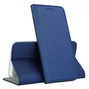 Phone wallet case Riff for Huawei P40 Pro — Smart Magnetic Fix Book Case, Navy Blue