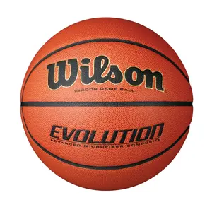 Basketball Wilson Evolution Game Indoor Orange — leather, indoor, single ball