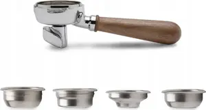Portafilter 58mm Lelit PLA582W with double spout and wooden handle