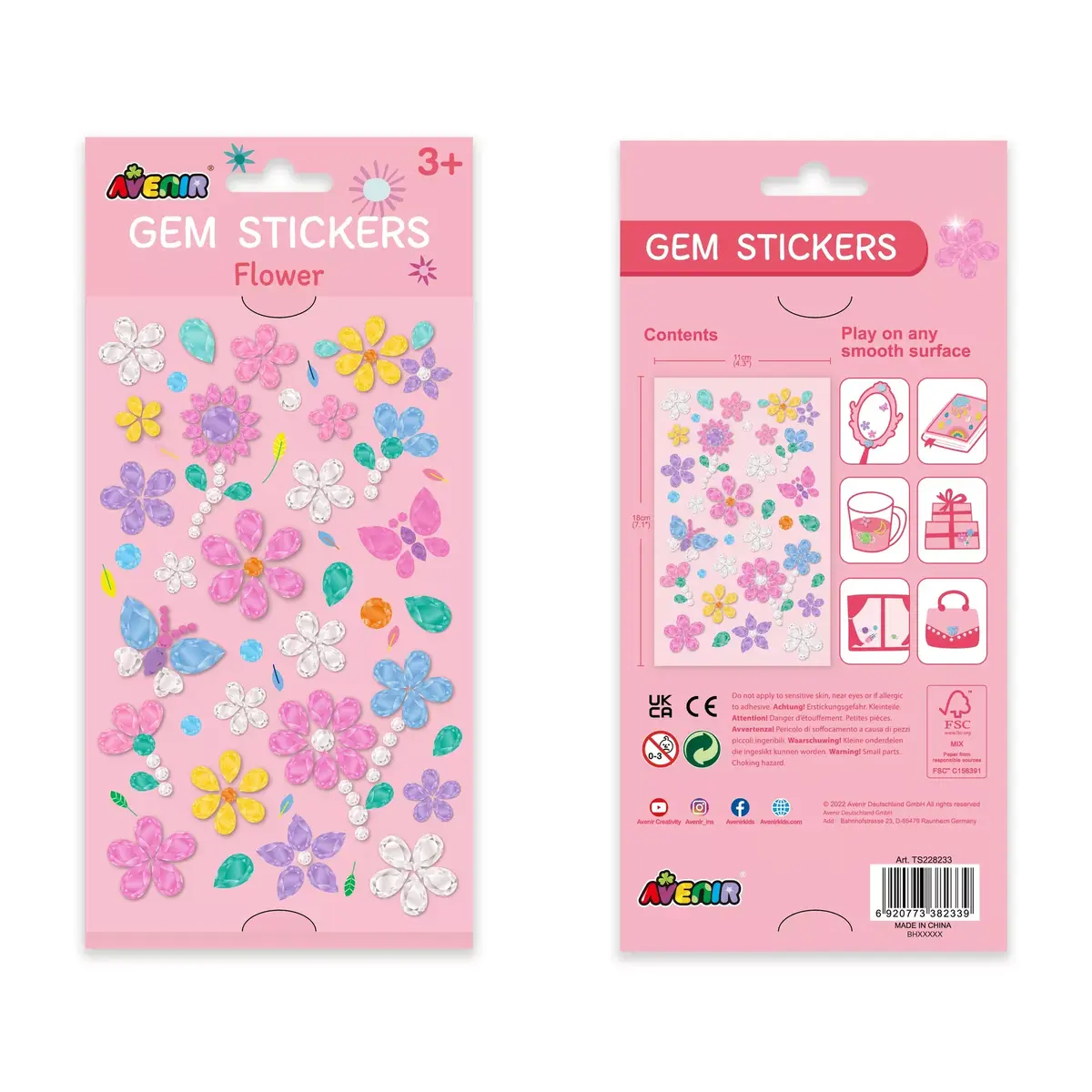 AVENIR Gem Stickers Flower – ģem uzlīmes Photo 2