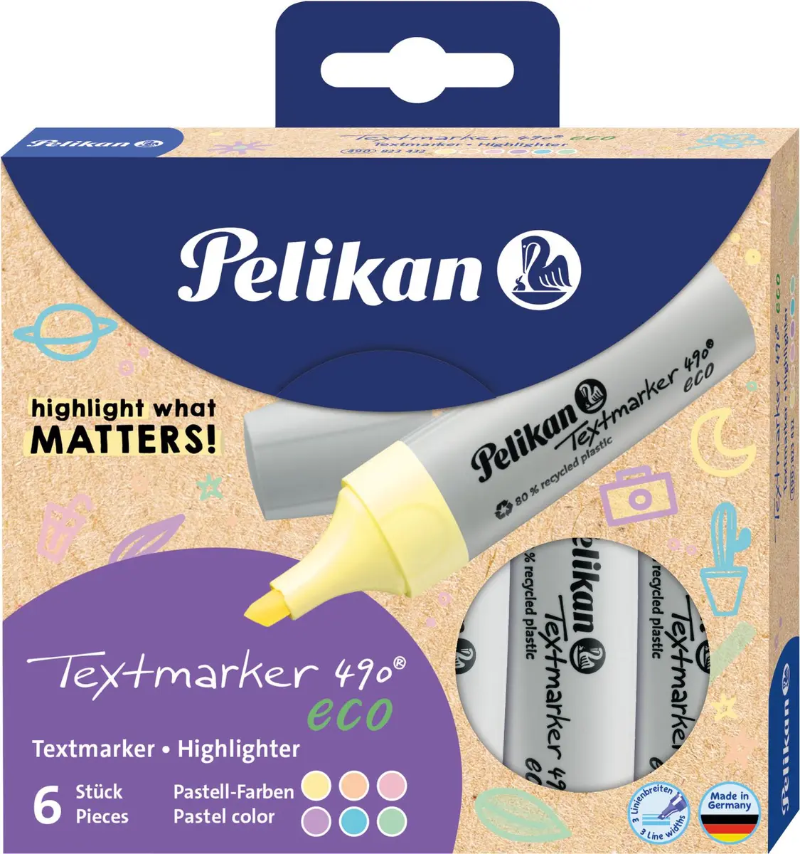 Teksta marķieris Pelikan 490 eco 6