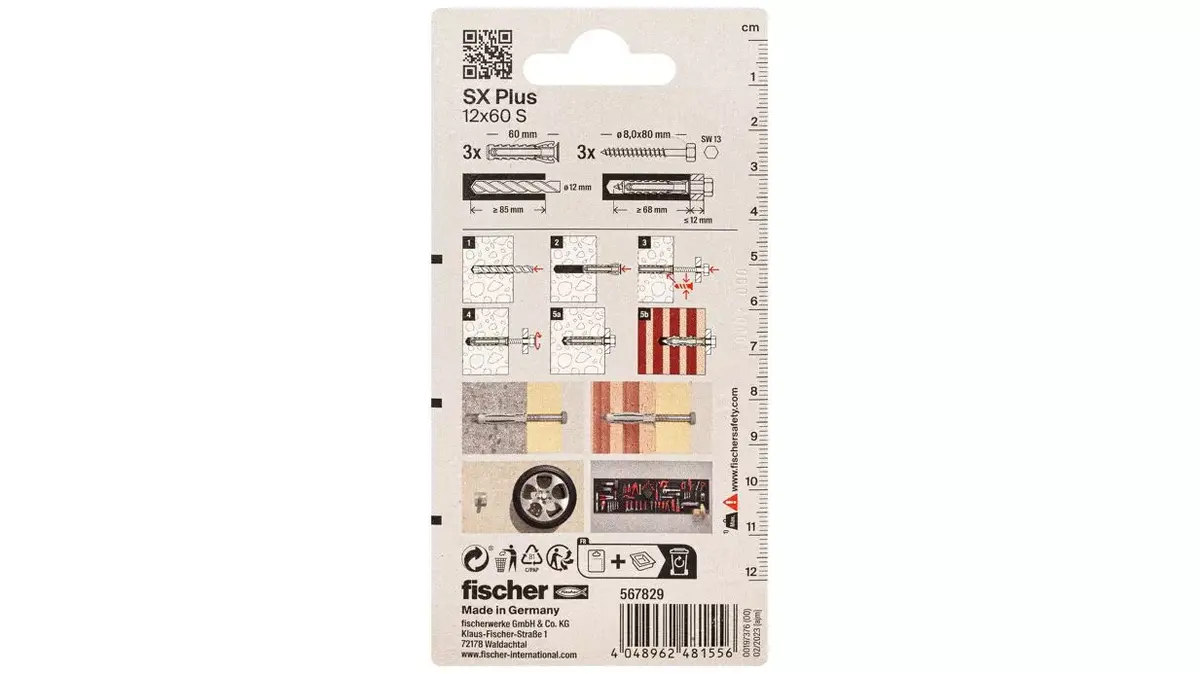 Комплект винтов и дюбелей Fischer 567829 Photo 3