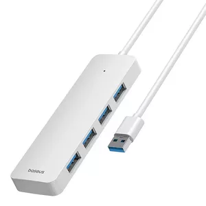 Centrmezgls Baseus UltraJoy Series Lite 4-Port 1,5m (USB uz USB3.0*4) (balts)