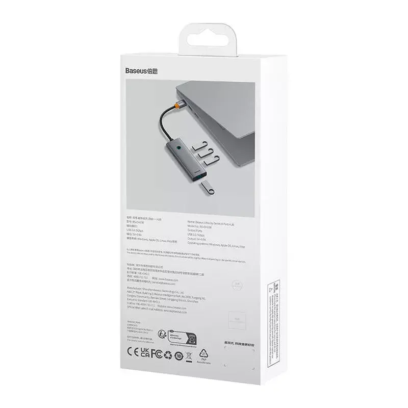 USB hubs Baseus B0005280B811-04 — 4 USB 3.0 porti Photo 9