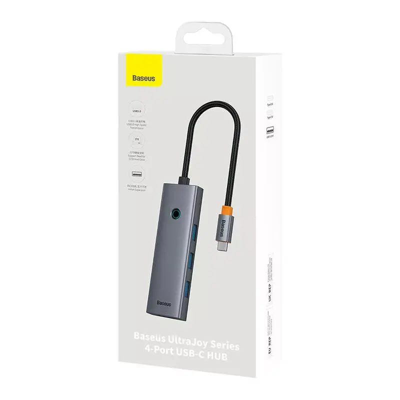 Baseus UltraJoy Series Lite 4-portu USB-C centrmezgls Photo 8