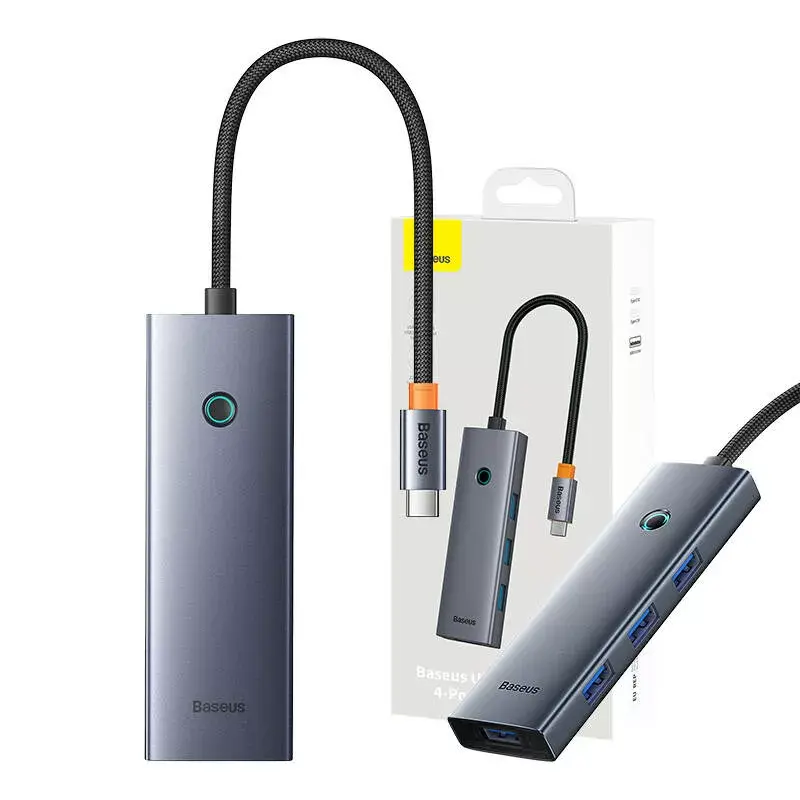 Baseus UltraJoy Series Lite 4-portu USB-C centrmezgls Photo 9