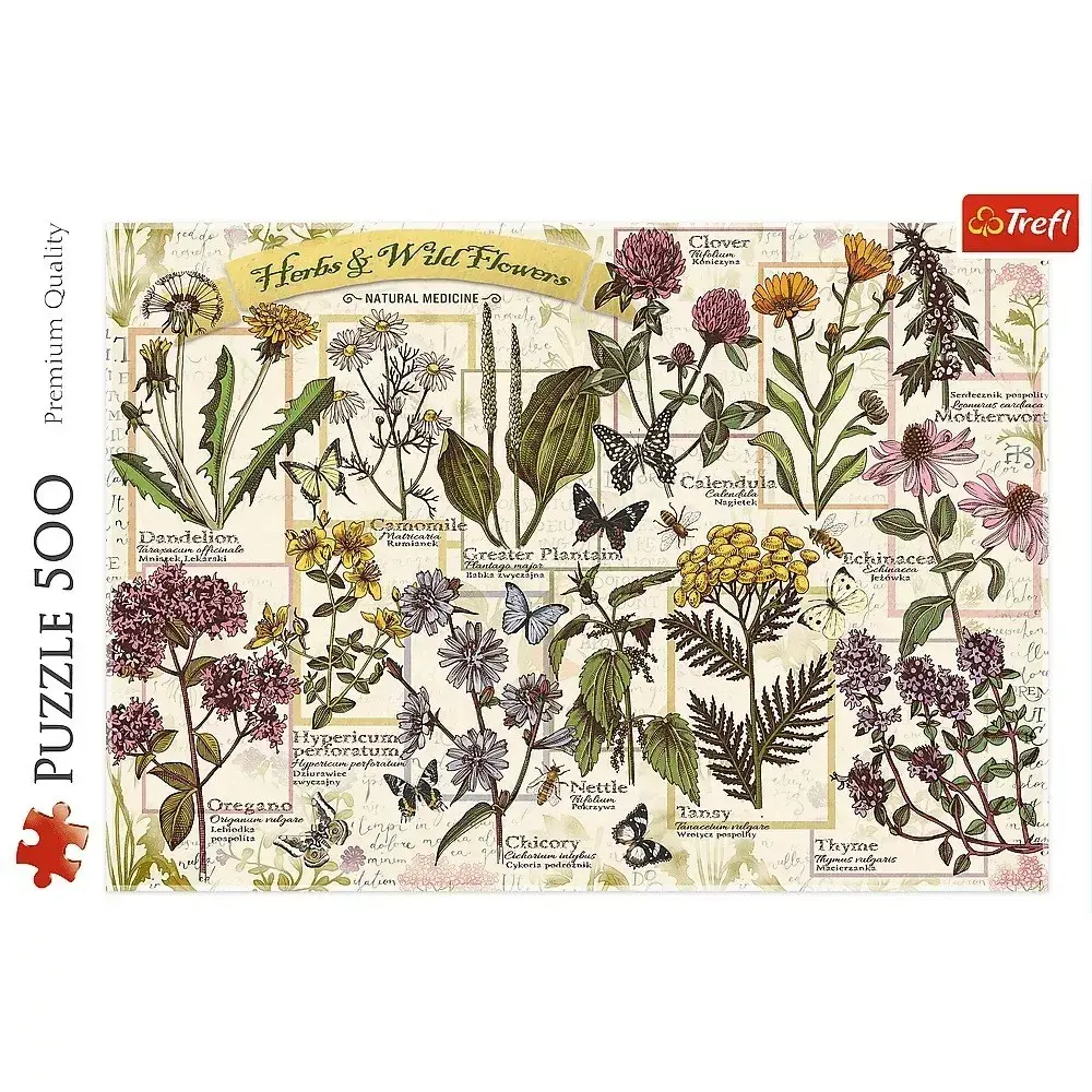 Пазл 500 дет. TREFL Herbarium Medicinal Herbs Photo 3
