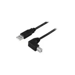 USB Cable Microconnect USBAB2ANGLE10 10m USB A USB B Black