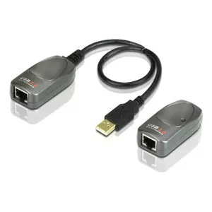 Интерфейсный удлинитель ATEN USB 2.0 по Cat5e/6 UCE260 — дальность 60 м, серый, питание USB/DC