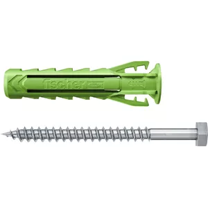 Skrūvju un dībeļu komplekts Fischer 567867 5 gab 50 mm Zaļš