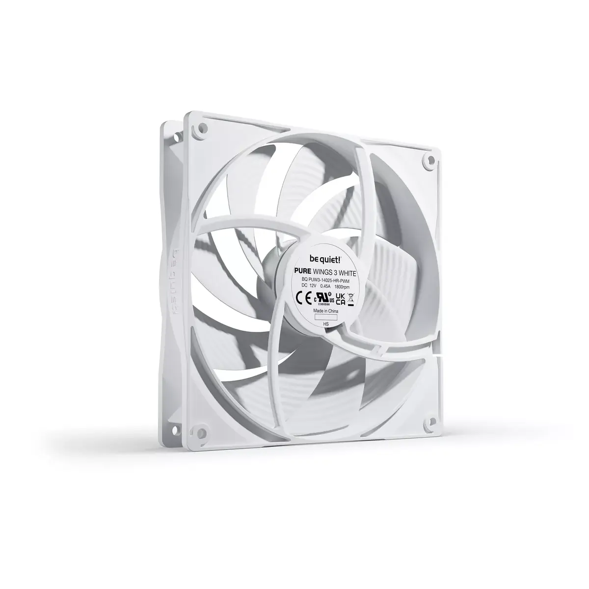 Ventilators be quiet! Pure Wings 3 140mm PWM augstas ātruma balts Photo 2