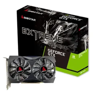 Видеокарта BIOSTAR GeForce GTX 1050 4 ГБ GDDR5, 1455 МГц boost, 128‑бит, PCIe 3.0, 2 вентилятора