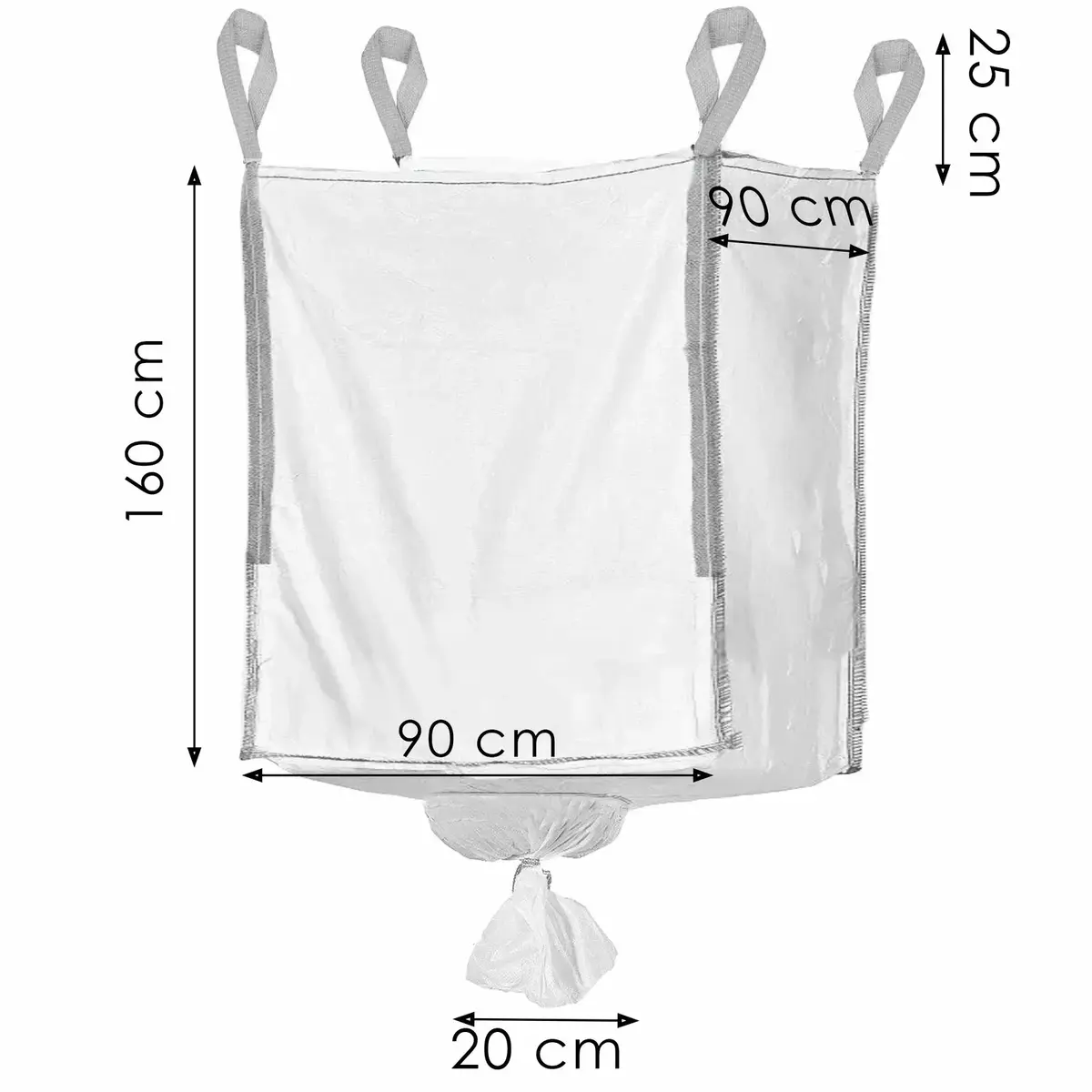Construction waste bag Springos GA0052 160×90×90 cm Photo 8