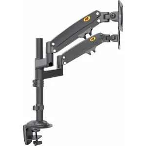 Monitor desk holder HB H180B for 22"–32" screens, adjustable arm, desk clamp