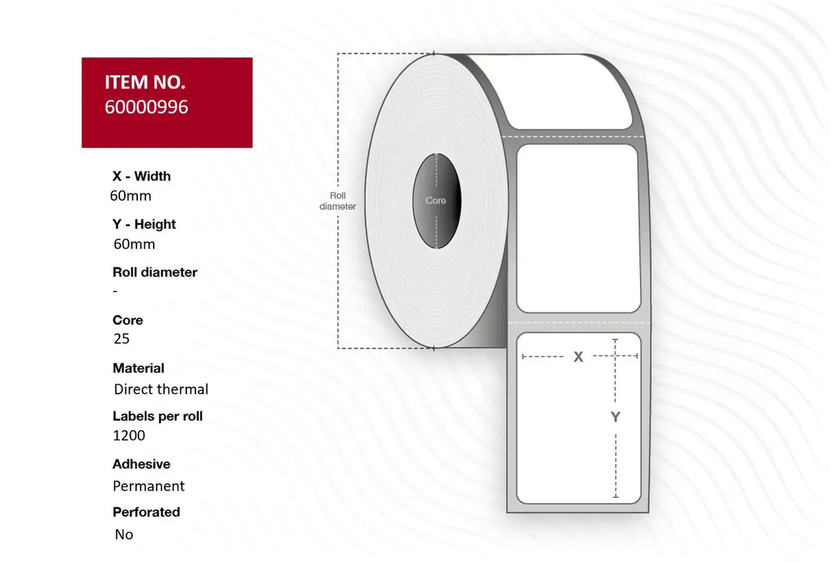 Capture 65000996 tiešās termodrukas dzeltenas printera