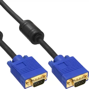 S-VGA Cable Premium InLine 15HD male / male black 0.5m