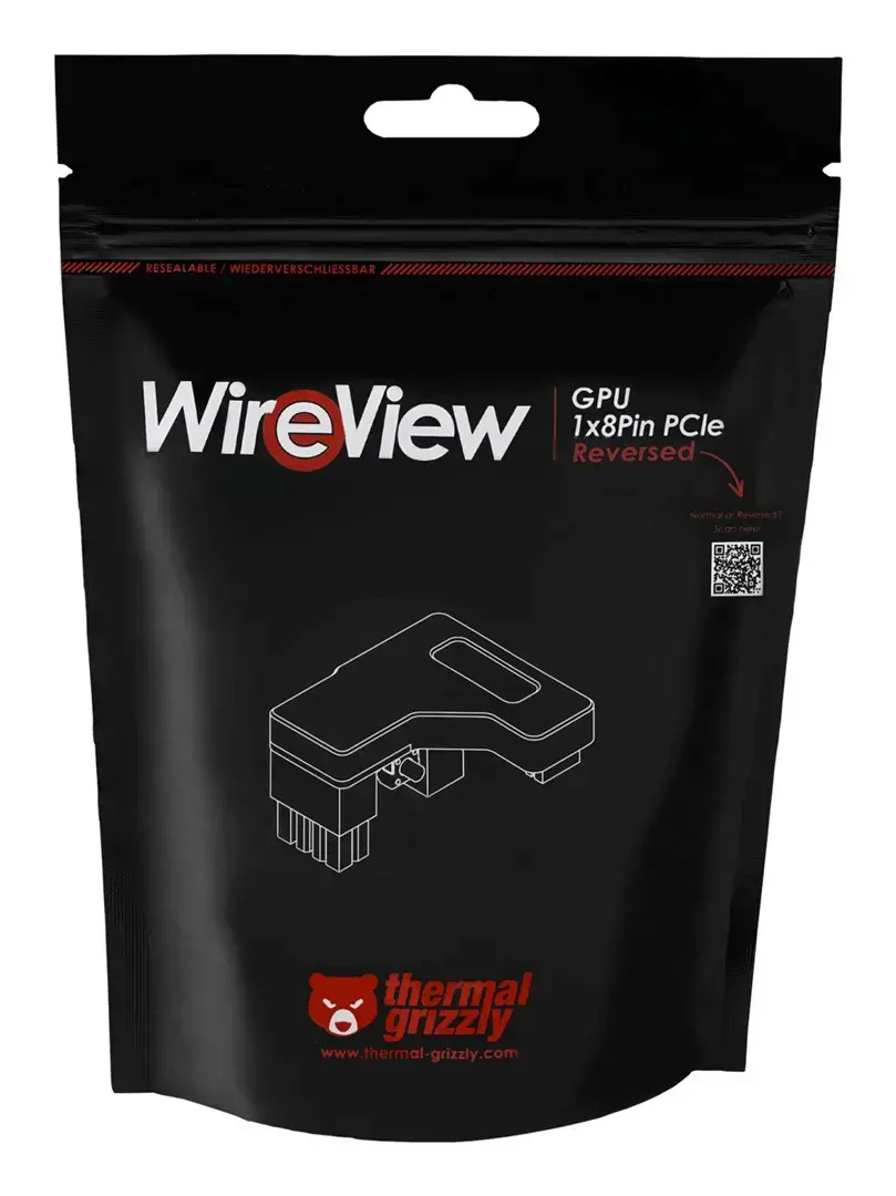 Thermal Grizzly WireView GPU TG‑WV‑P18N 8 kontaktu PCIe kabelis Photo 9