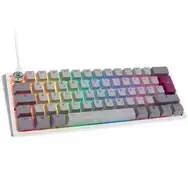 Механическая игровая клавиатура Ducky One 3 Mist Grey Mini — RGB-подсветка, переключатели MX Silent Red