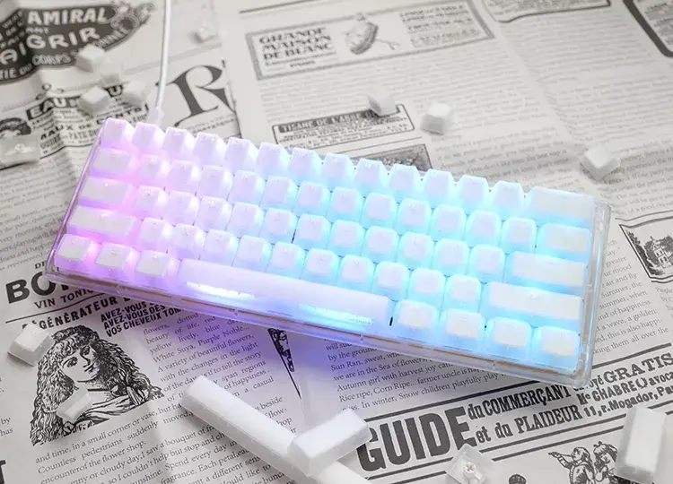 Spēļu tastatūra Ducky One 3 Aura White Mini Photo 2