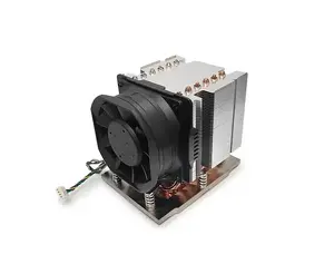 Air cooler INTER-TECH J-12 with 80 mm fan, dual ball bearing, 12 V, Silver/Black