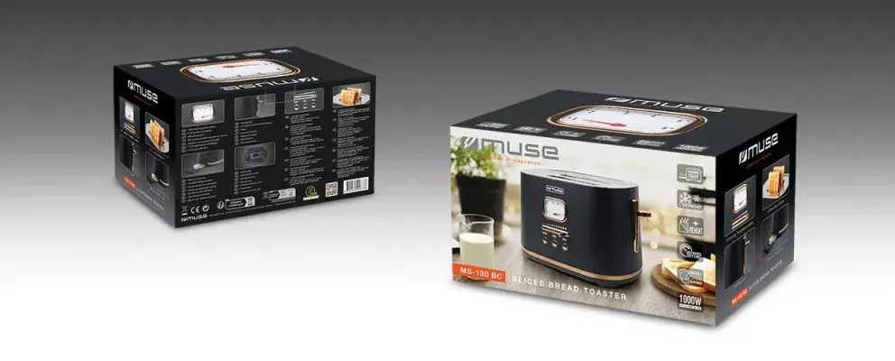 Тостер Muse MS-130 BC — 2 ломтика, 1000 Вт Photo 4