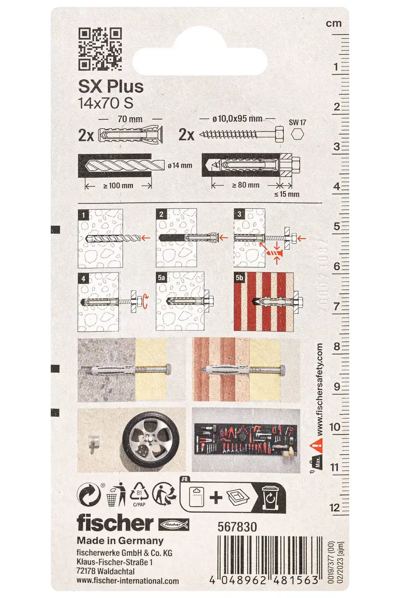 Fischer SX Plus paplašināšanas enkurs 70 mm Photo 3