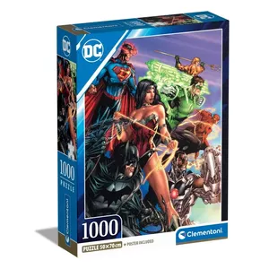Пазл Clementoni DC Comics 1000 элементов, размер в собранном виде 500×700 мм
