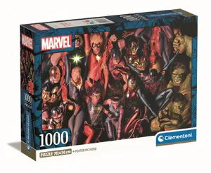 Puzle Clementoni Marvel The Avengers Compact 1000 detaļas, Ieteicamais vecums min 14 gadi
