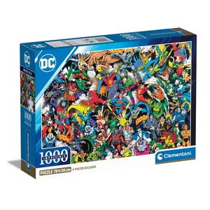 Пазл Clementoni DC Comics Impossible 1000 шт, 700 x 500 мм, 18+