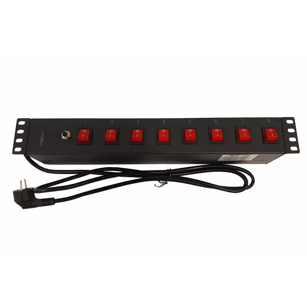 Розетка для стойки Techly 8 выходов 19" Photo 3