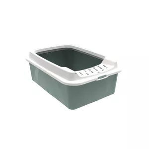 Open litter box rotho Bonnie Cat 572×393×209 mm, 30 L, technopolymer, green/grey