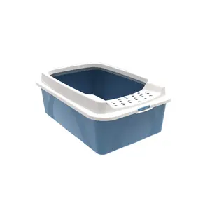 Open litter box rotho Bonnie Cat 572×393×209 mm, 30 L, technopolymer, blue-grey
