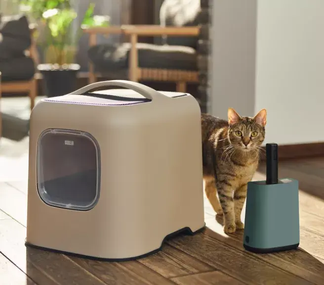 Rotho BIALA green cat litter storage box 91×162×290 mm Photo 5
