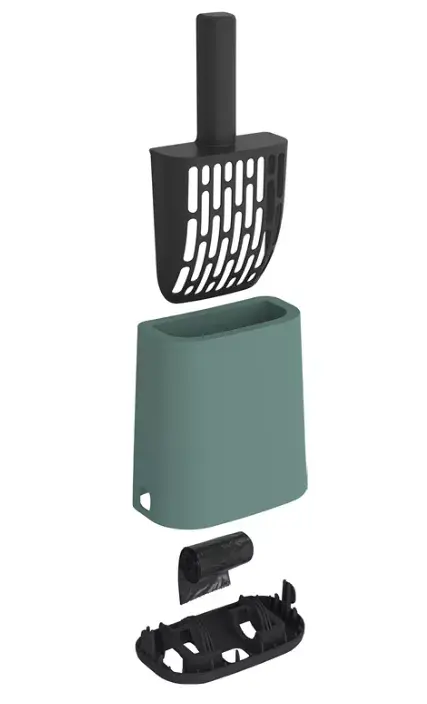 Rotho BIALA green cat litter storage box 91×162×290 mm Photo 6