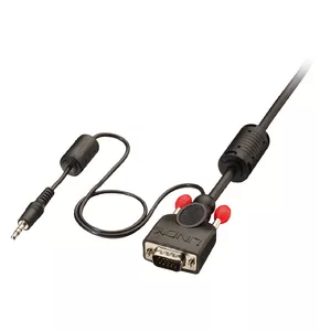Кабель VGA и аудио Lindy 10 м — VGA (D-Sub) + 3,5 мм → VGA (D-Sub) + 3,5 мм, чёрный