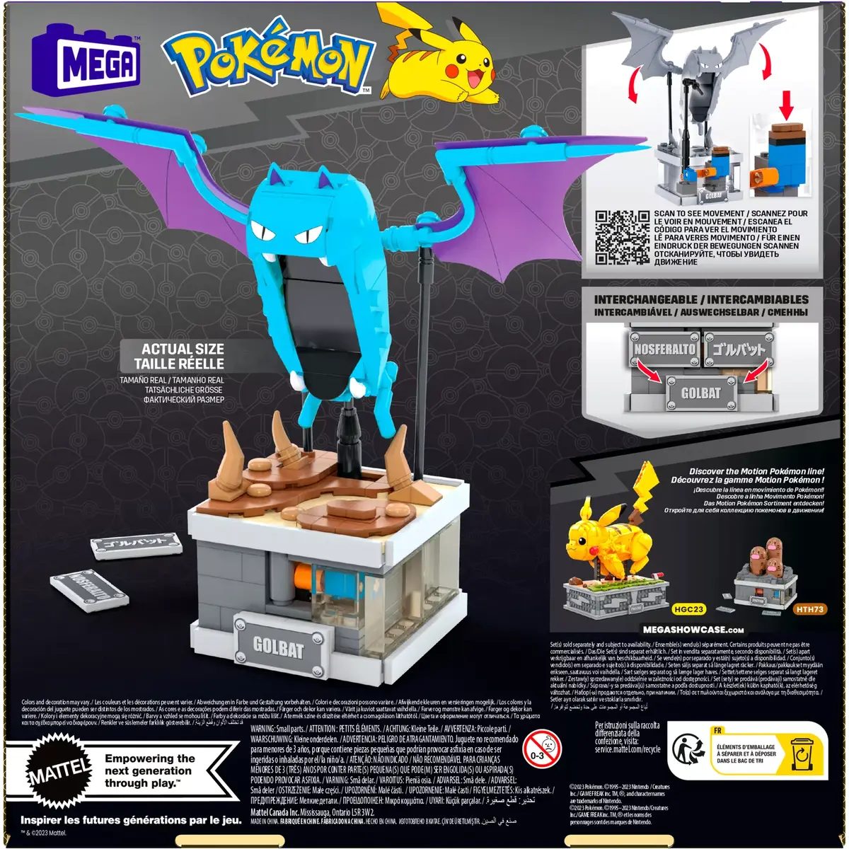 MATTEL MEGA Showcase Pokémon Mini Motion Golbat Photo 5